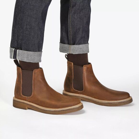 Clarks Clarksdale Easy Chelsea Boots Mens 11.5 M Brown Beeswax Leather main image 7